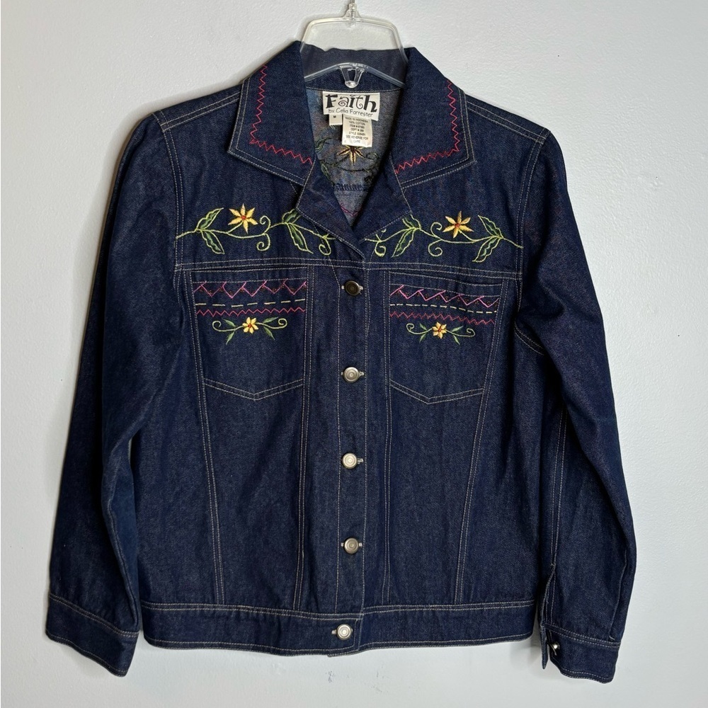 DENIM EMBROIDERED JACKET (FAITH BY CELIA FORRESTER)